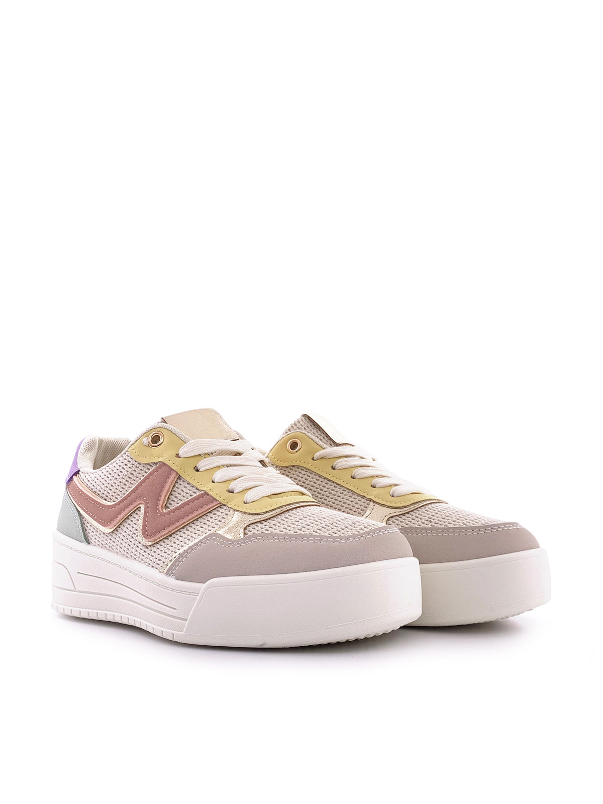 ADALBERTA - Sneakers in camoscio e tessuto con stringhe