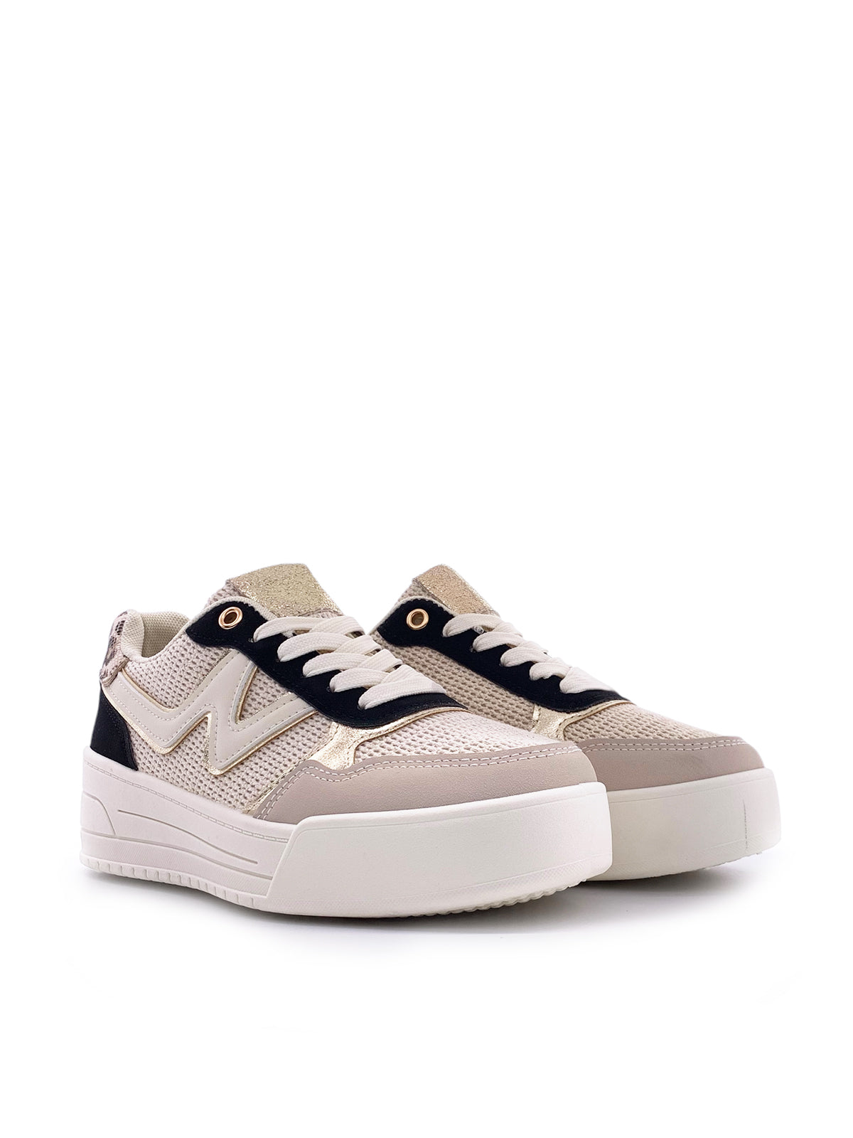 ADALBERTA - Sneakers in camoscio e tessuto con stringhe