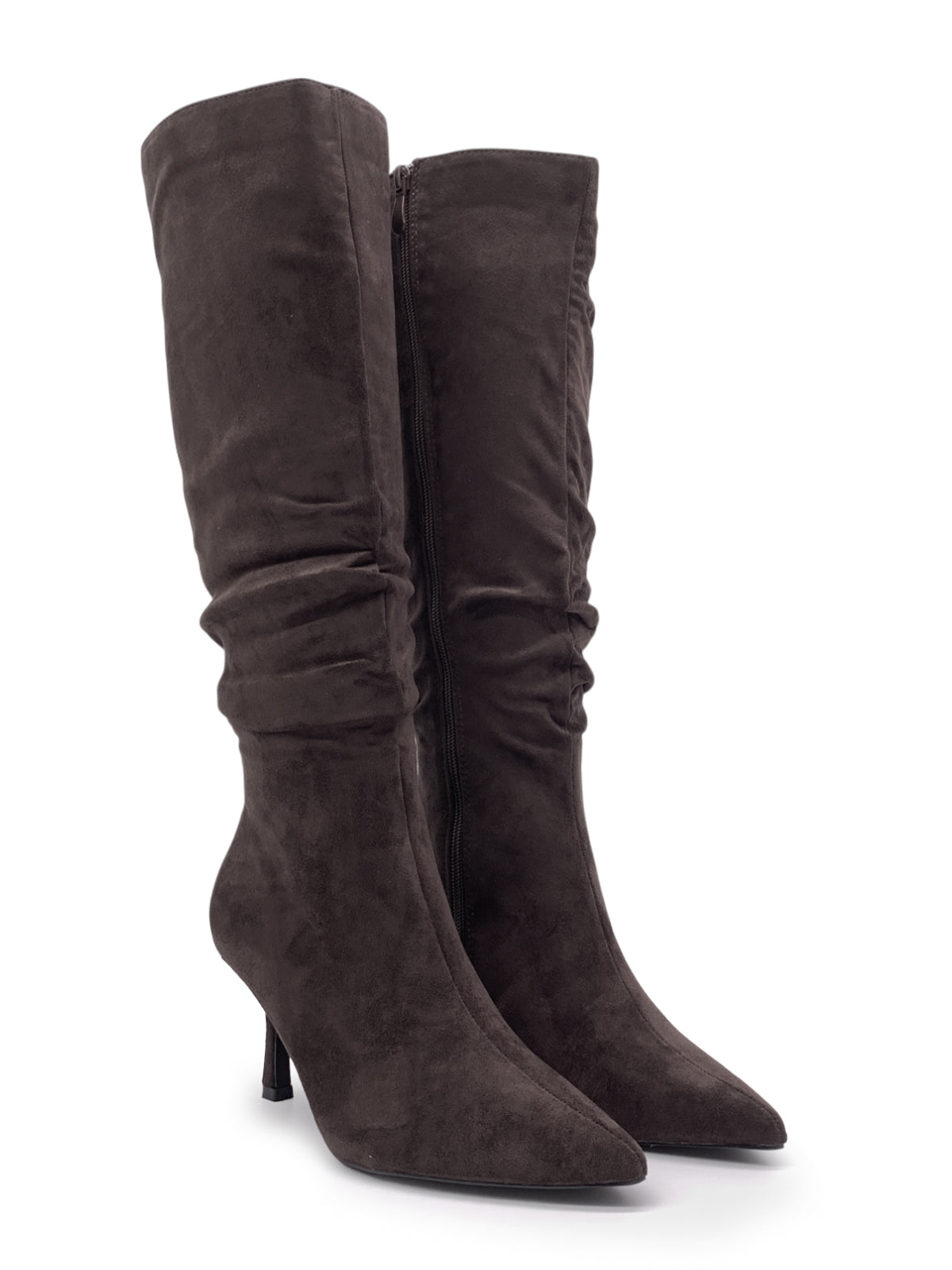 ADAMINA - Stivali in camoscio con zip laterale