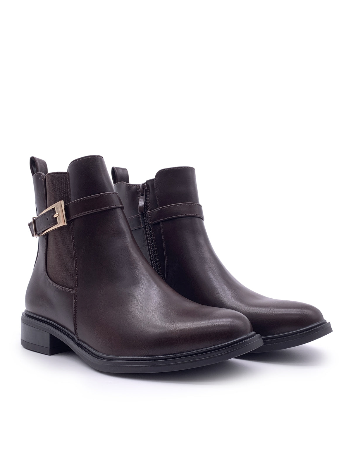 AFRA - Stivaletti beatles in ecopelle con fibbia