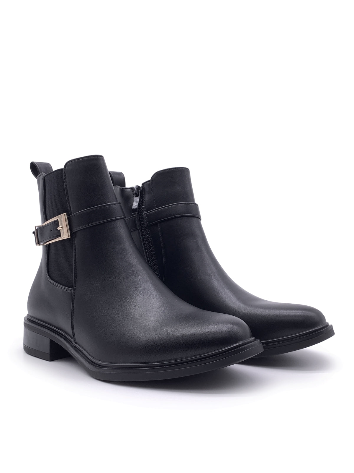 AFRA - Stivaletti beatles in ecopelle con fibbia