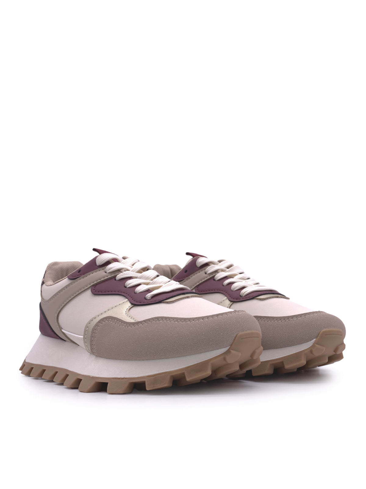 AGATA - Sneakers in ecopelle e tessuto animalier