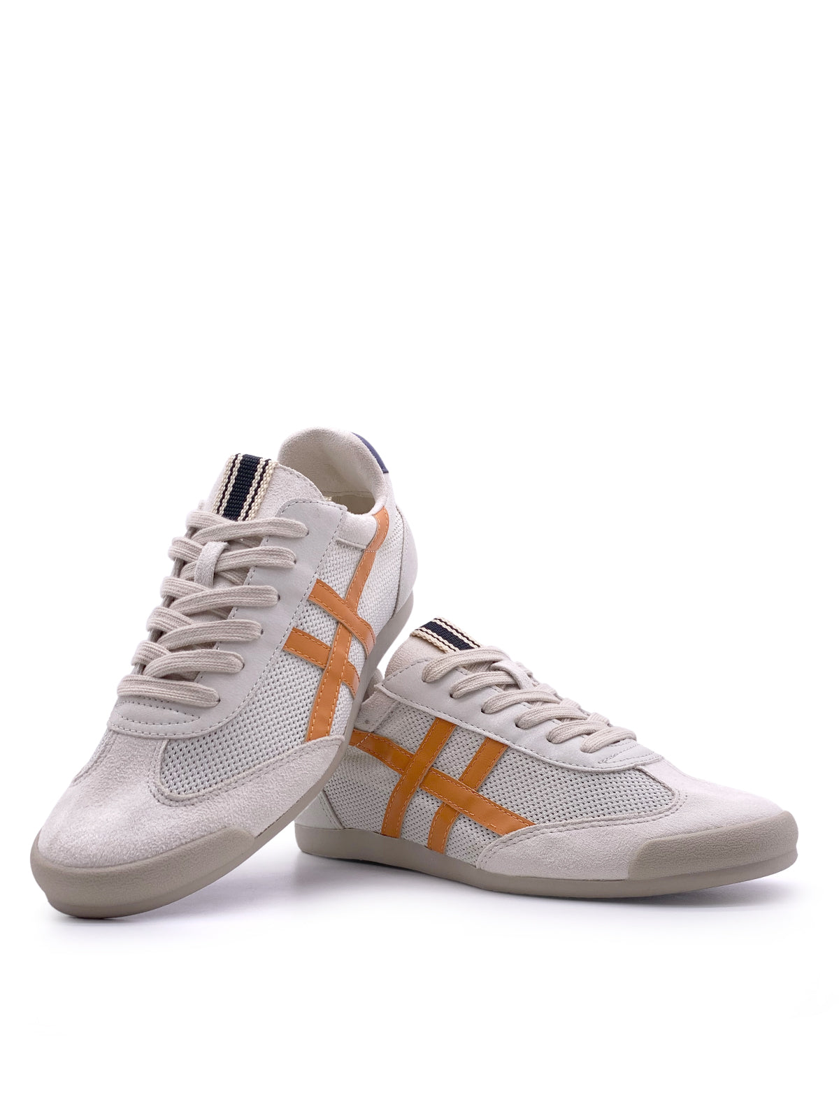 AISHA - Sneakers in camoscio e tessuto con stringhe