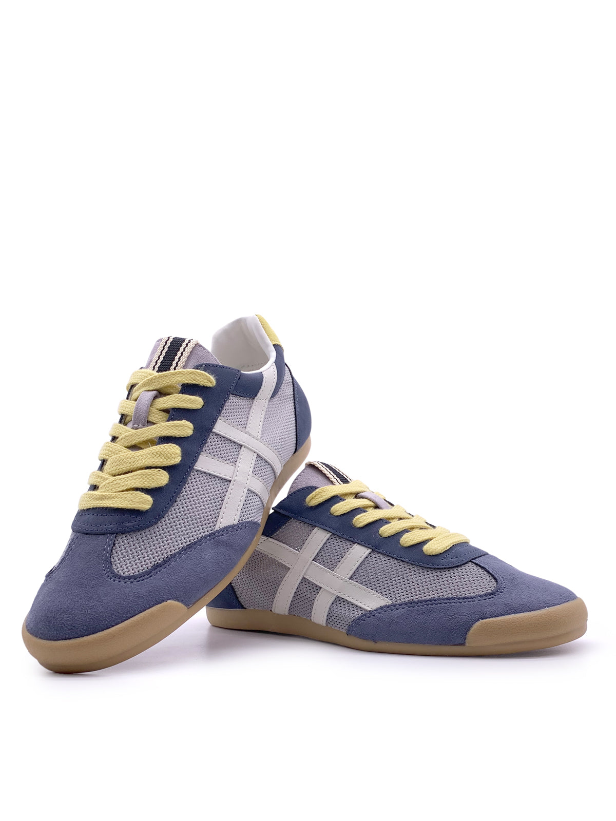 AISHA - Sneakers in camoscio e tessuto con stringhe