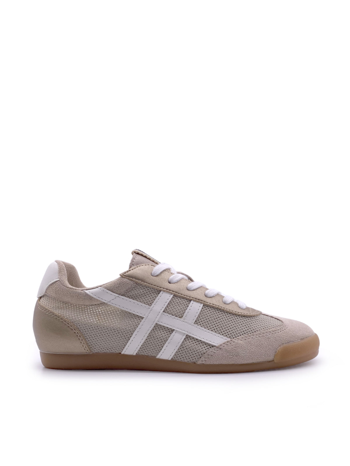 AISHA - Sneakers in camoscio e tessuto con stringhe