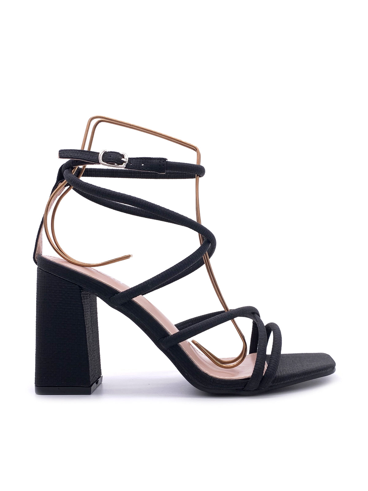 ALLEGRA-Sandali in tessuto con fascette