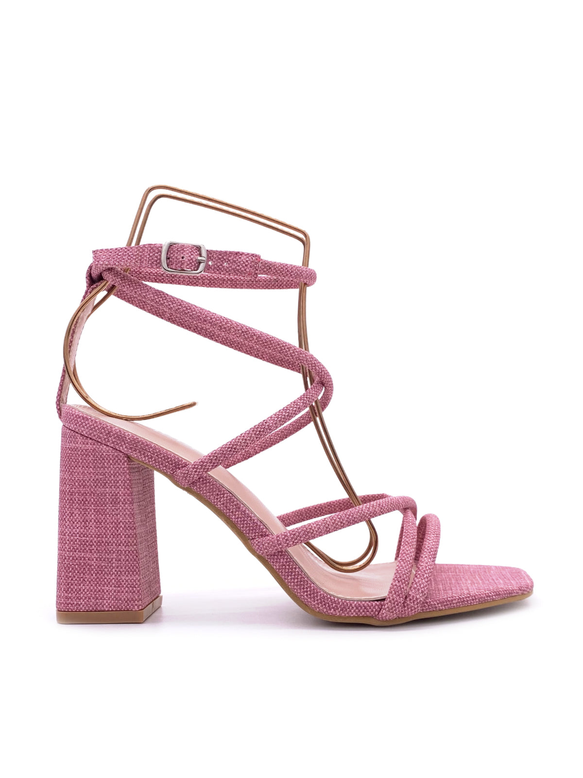 ALLEGRA-Sandali in tessuto con fascette