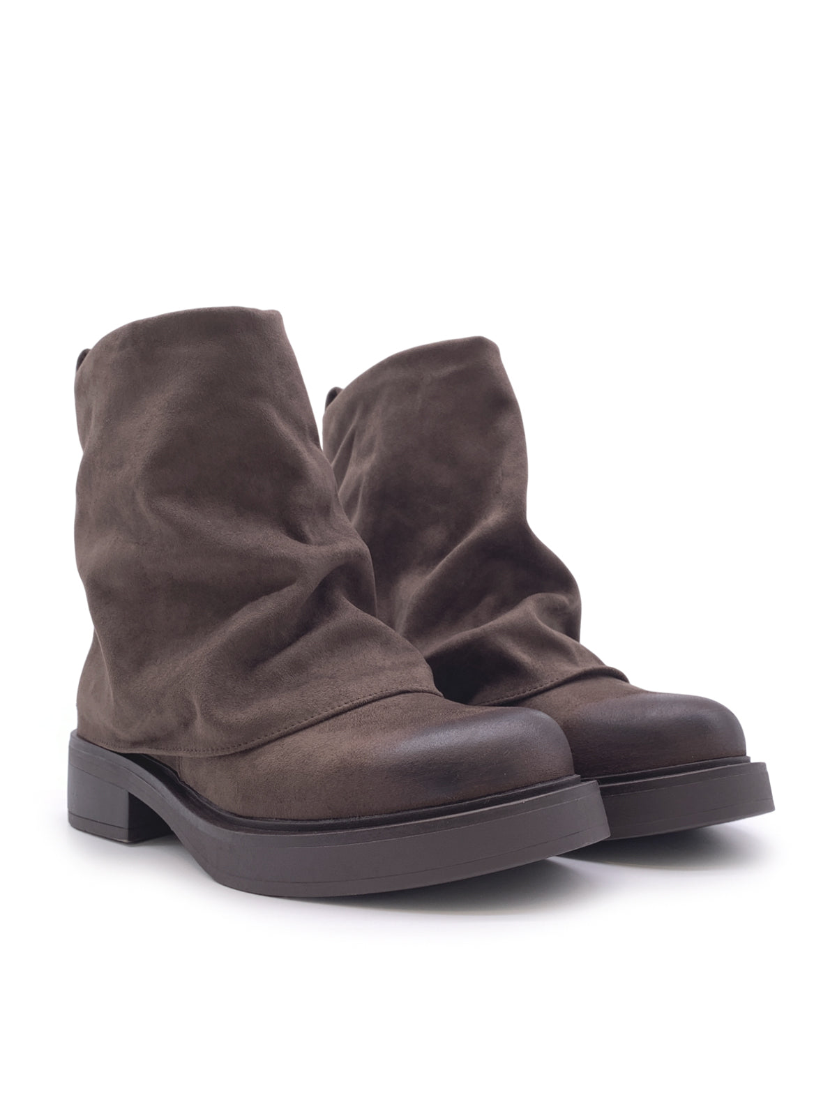 ALTEA - Stivaletti in ecopelle con risvolto arricciato