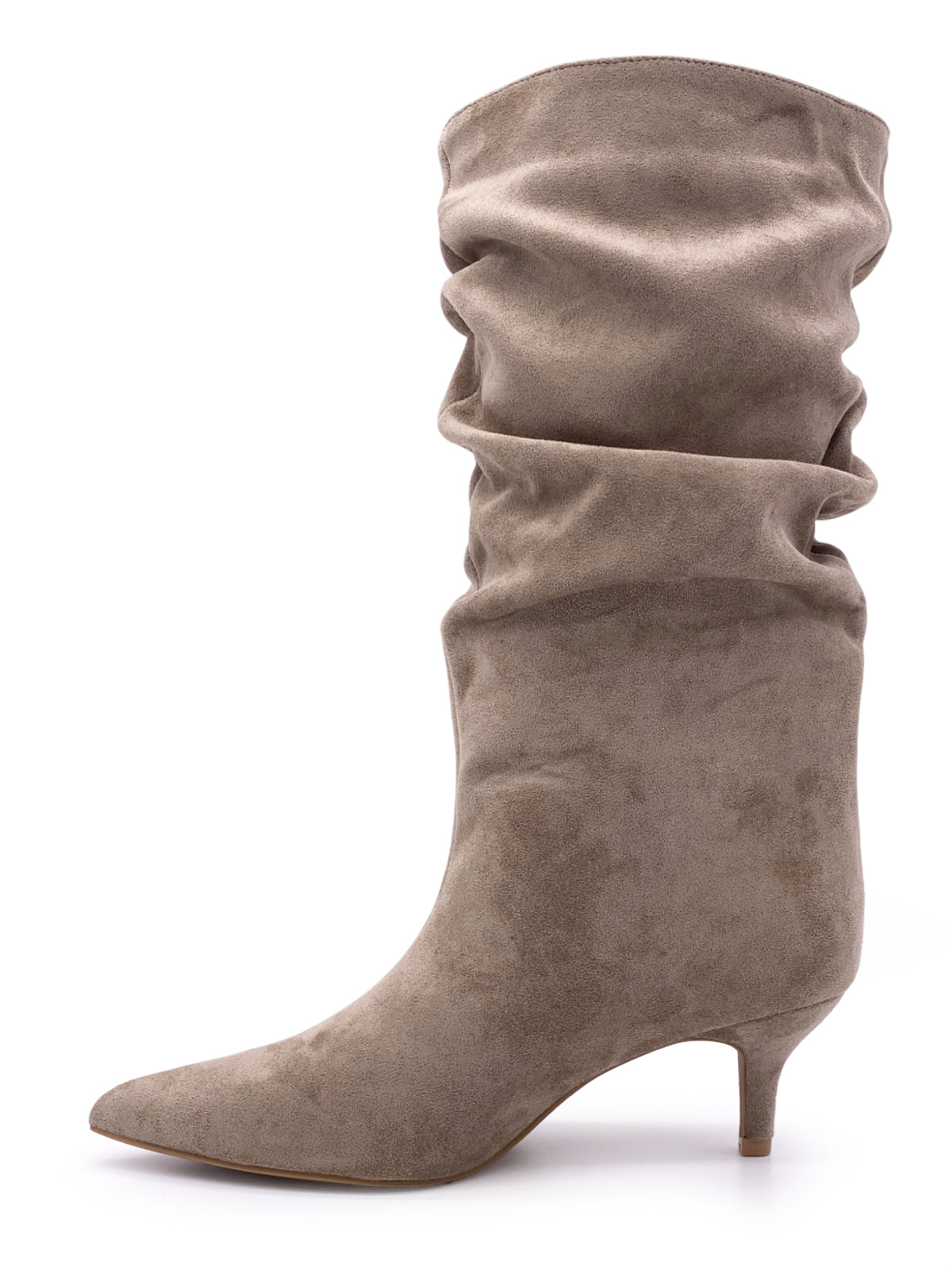 AMBER - Stivali in camoscio con arriccio