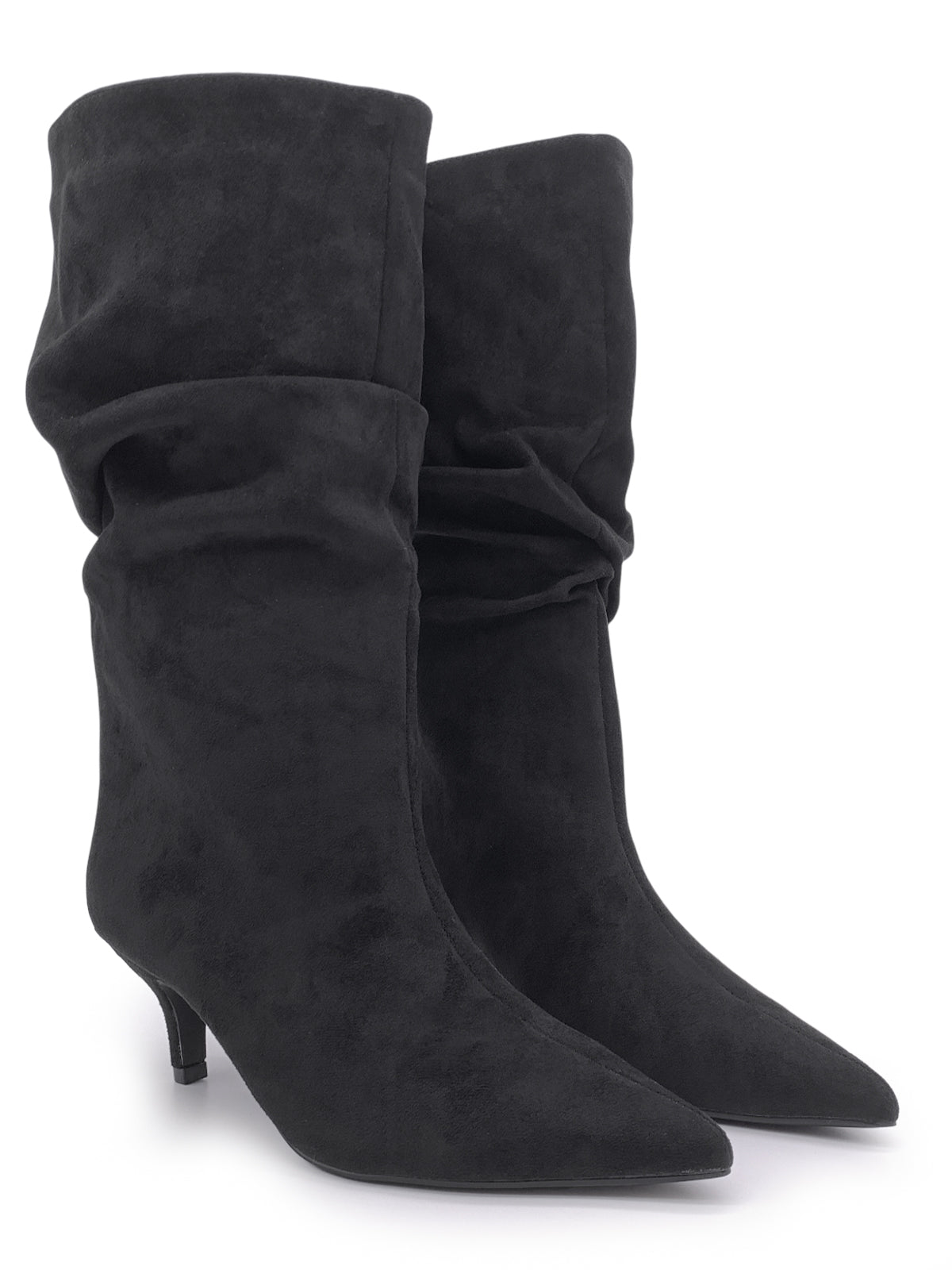 AMBER - Stivali in camoscio con arriccio