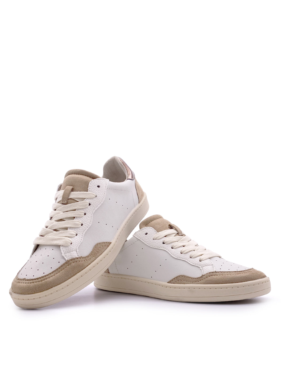 AMBRA - Sneakers in ecopelle e camoscio con stringhe