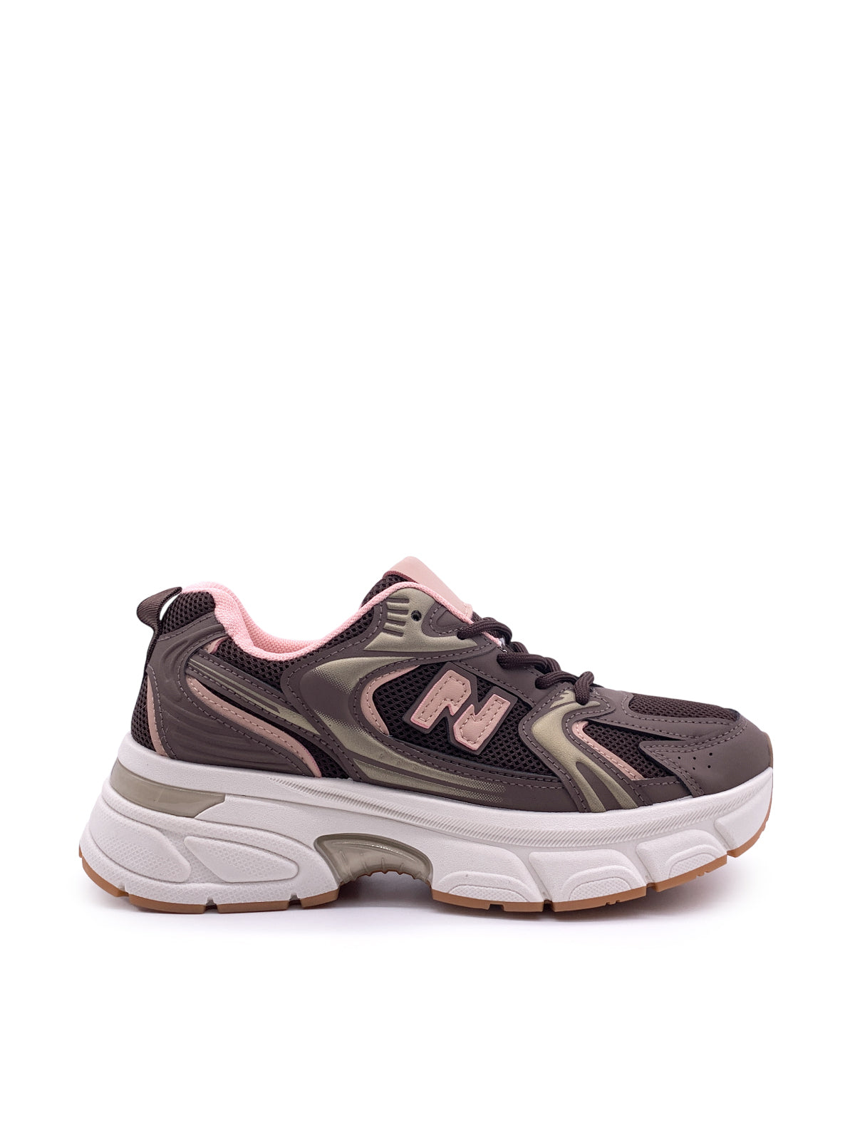 ANNAGRAZIA - Sneakers in ecopelle e tessuto con stringhe