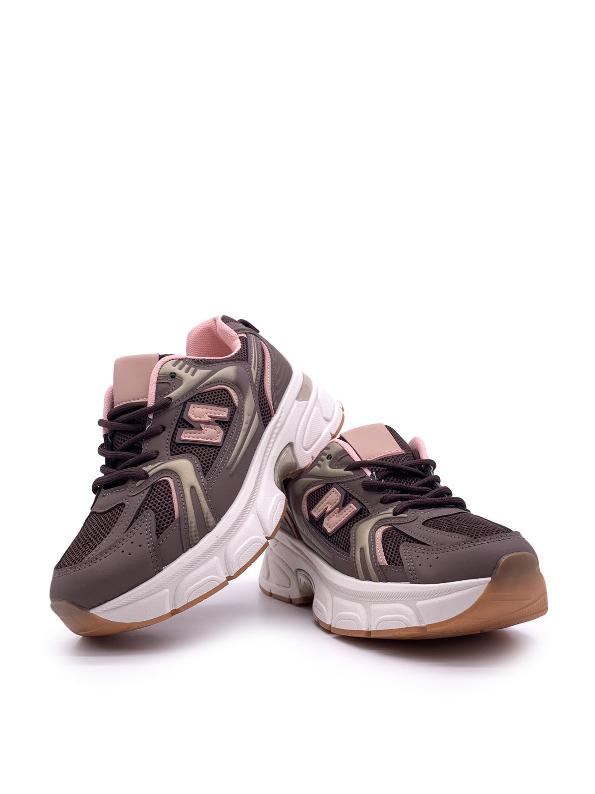 ANNAGRAZIA - Sneakers in ecopelle e tessuto con stringhe