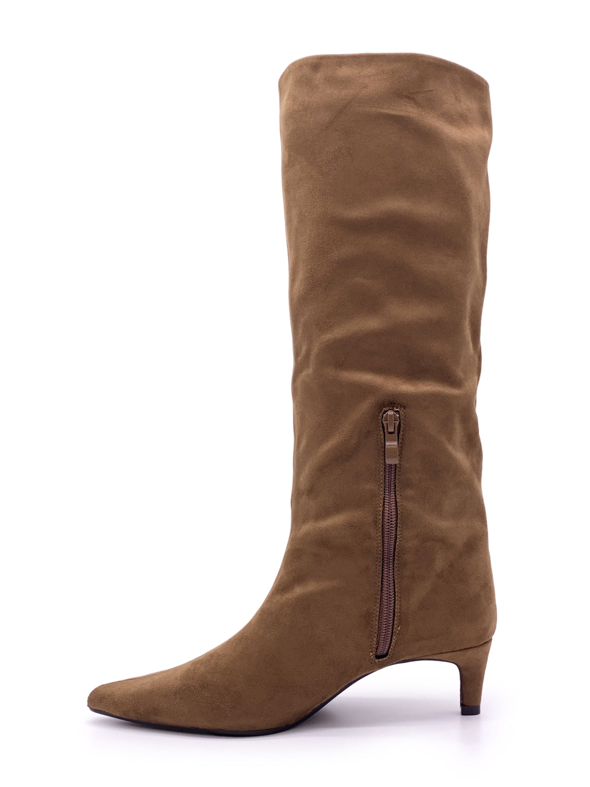 ANNA - Stivali in camoscio con zip laterale