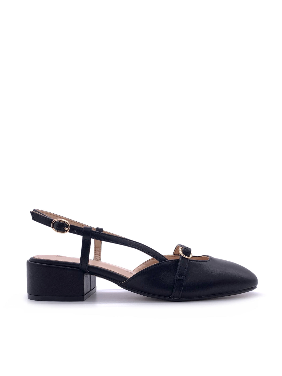 ARIEL -  Ballerine slingback in ecopelle con cinturuni
