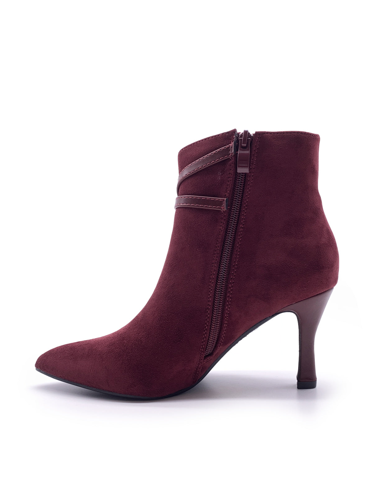 ARTEMIDE - Tronchetti in camoscio con cinturino e zip laterale