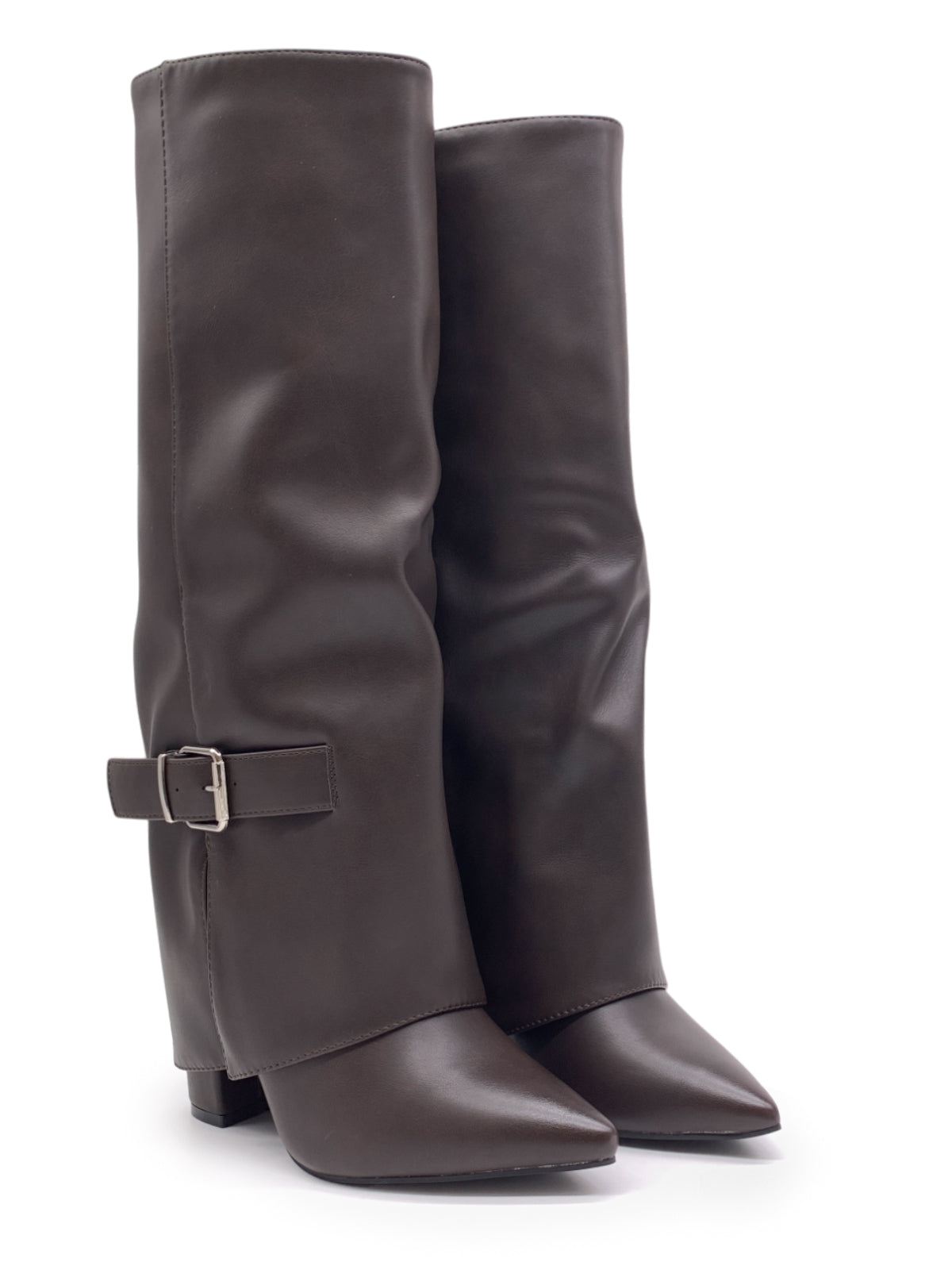 BARBARA - Stivali in ecopelle con risvolto