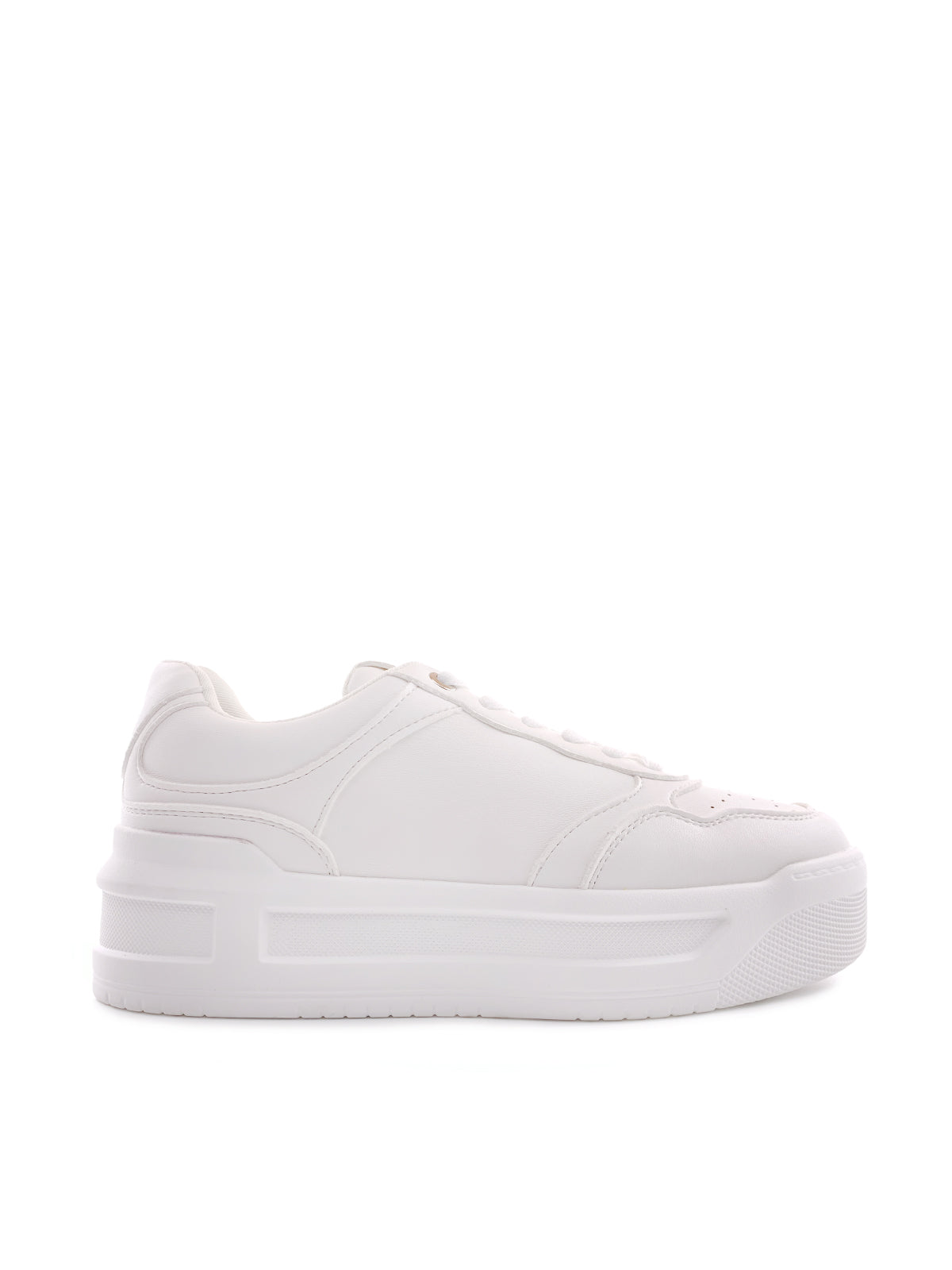 BECKY - Sneakers in ecopelle e denim con stringhe