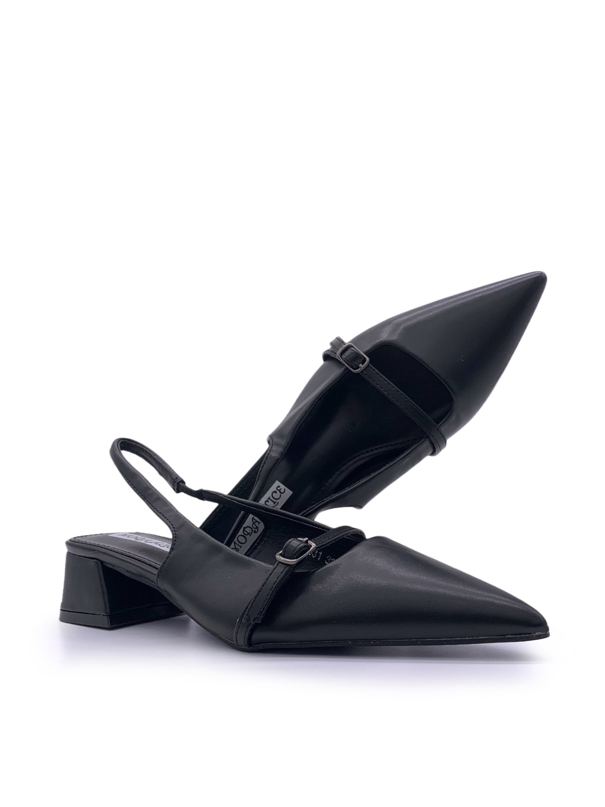 BENNY - Decolletè Slingback in ecopelle con tacco largo