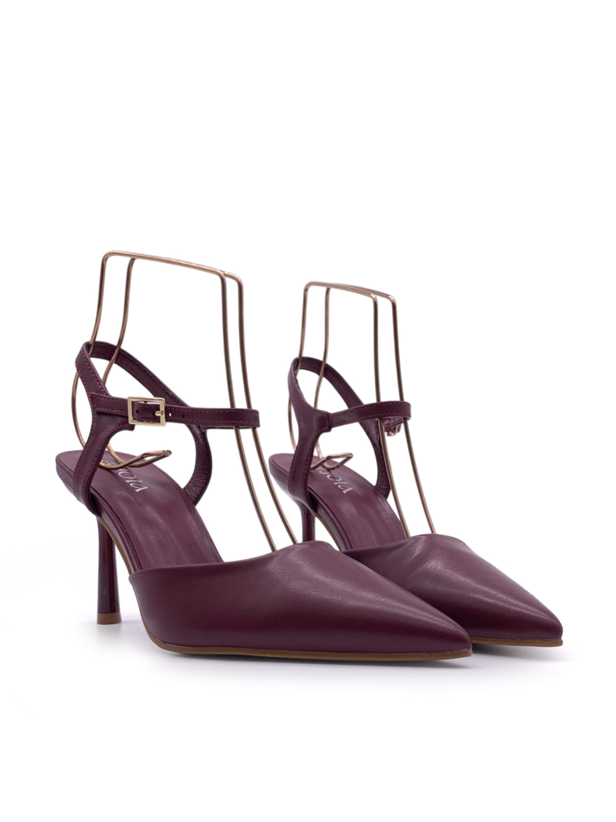 CARLA - Decolletè in ecopelle con cinturino