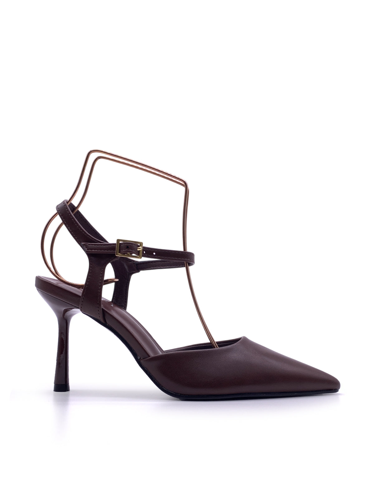 CARLA - Decolletè in ecopelle con cinturino