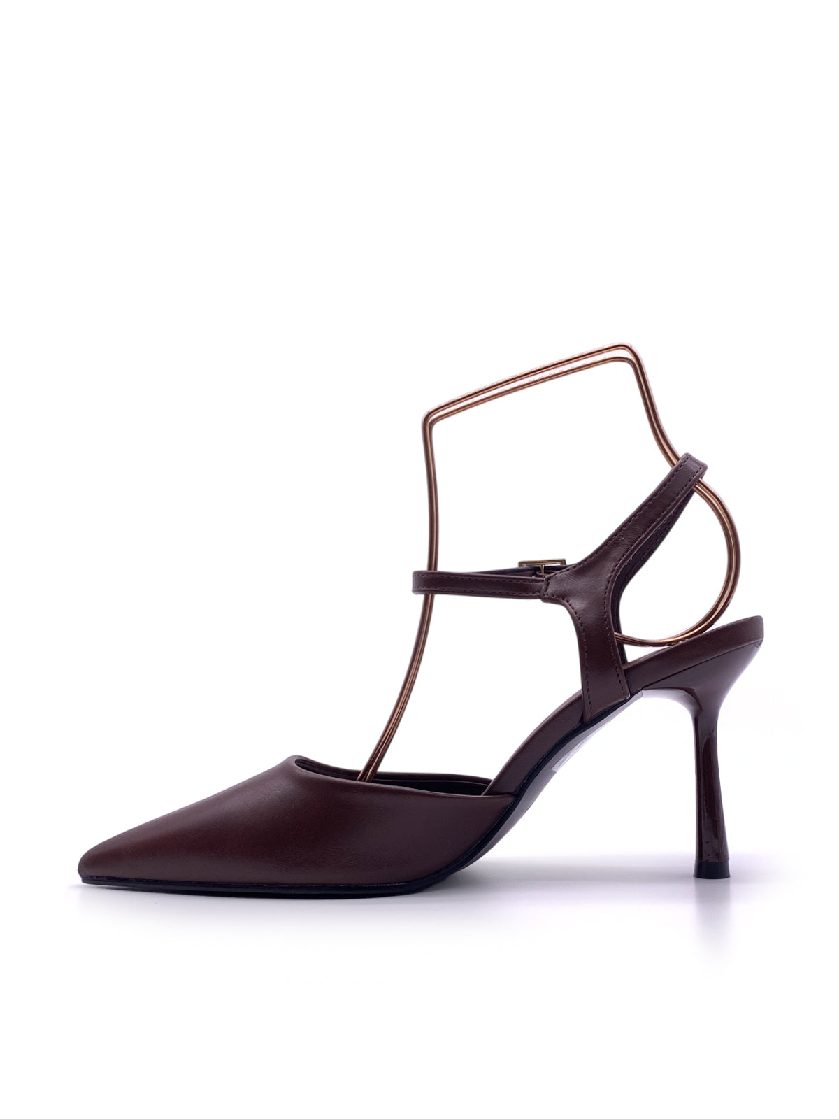 CARLA - Decolletè in ecopelle con cinturino