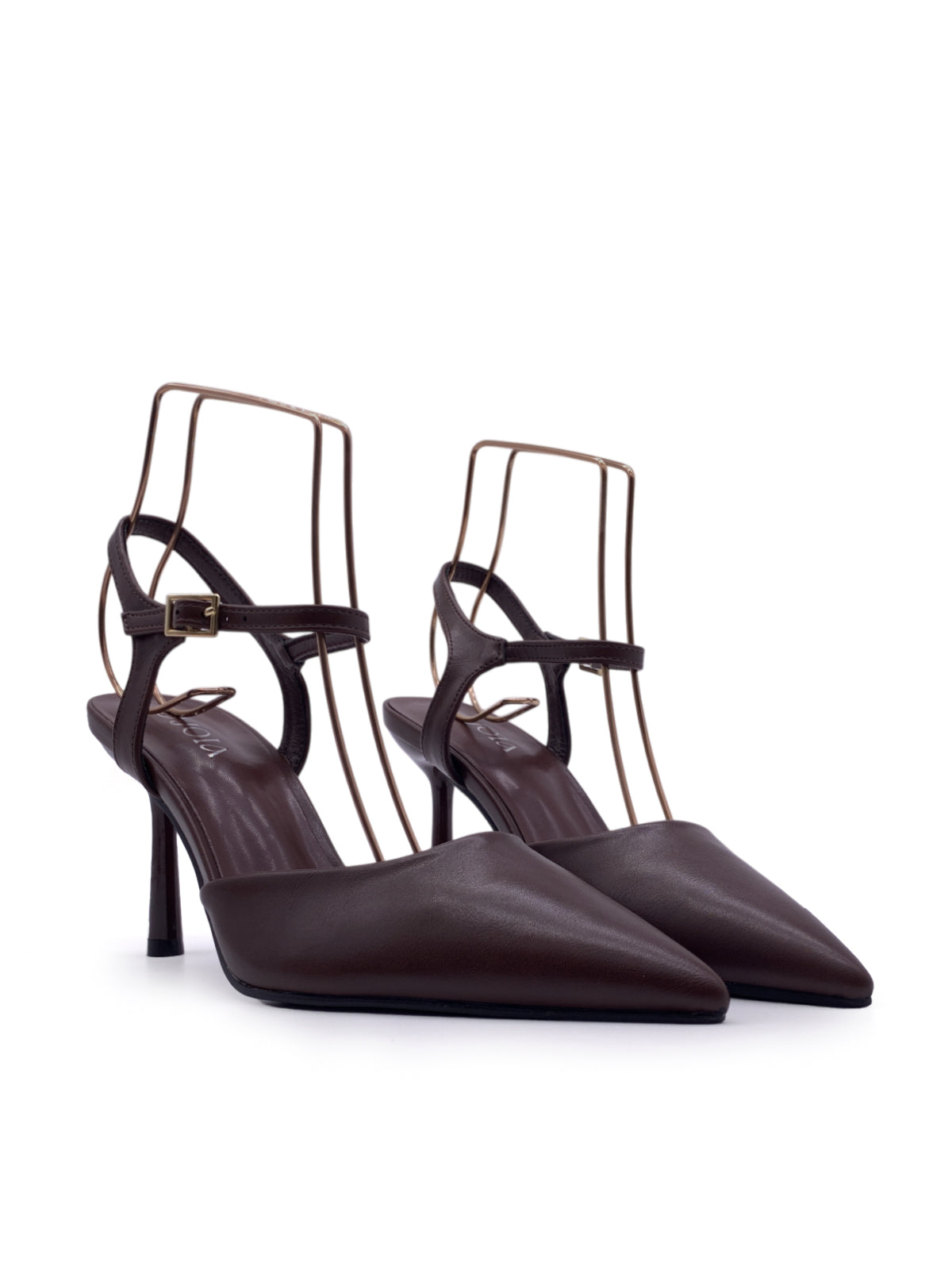 CARLA - Decolletè in ecopelle con cinturino