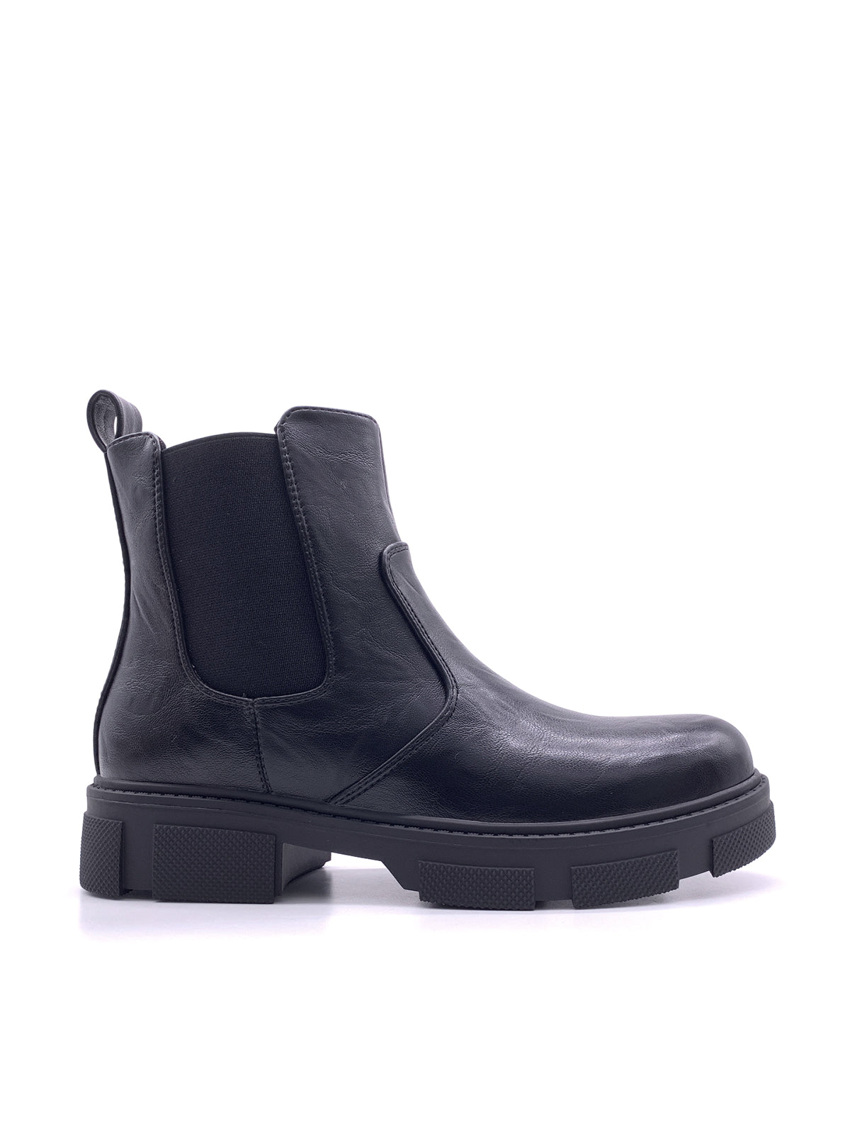 CASSIE - Stivaletti combat in ecopelle con zip laterale