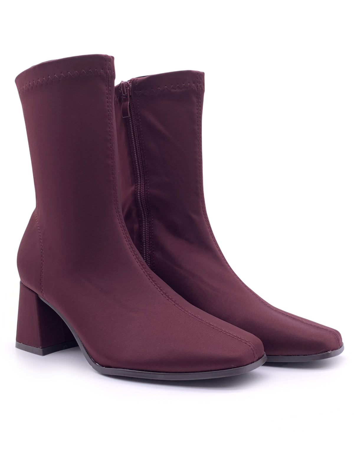 CINZIA - Tronchetti in lycra con zip laterale