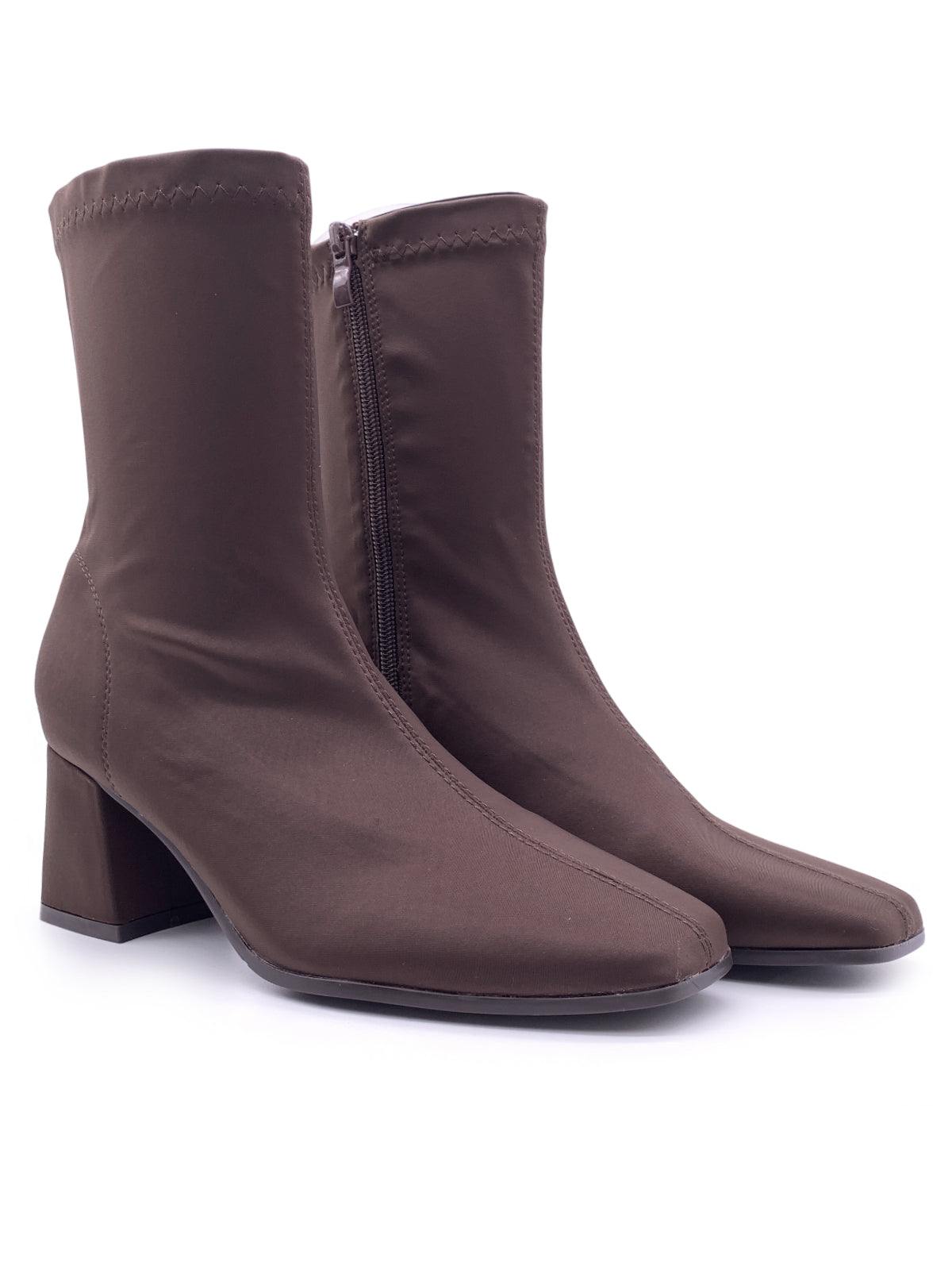 CINZIA - Tronchetti in lycra con zip laterale