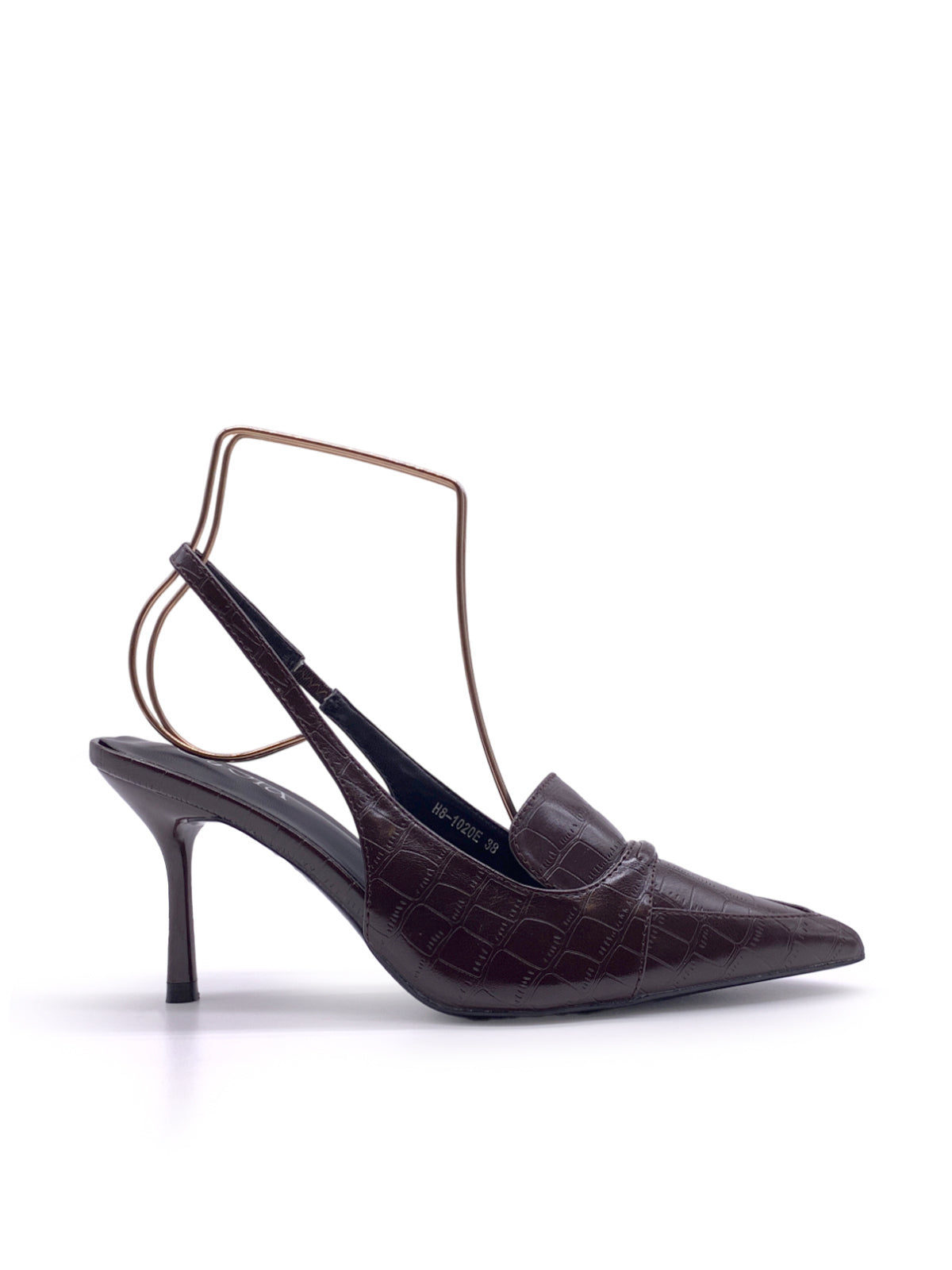 CLELIA - Decolletè in ecopelle stampa coccodrillo