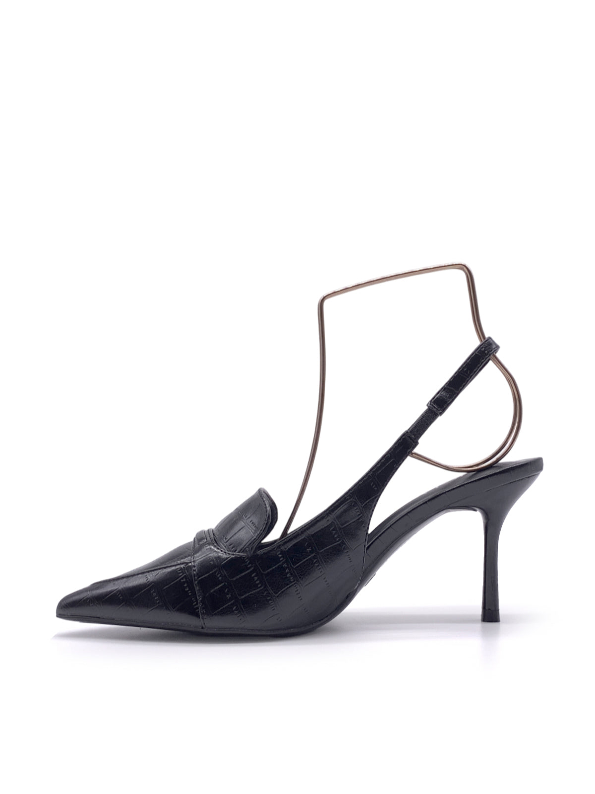 CLELIA - Decolletè in ecopelle stampa coccodrillo