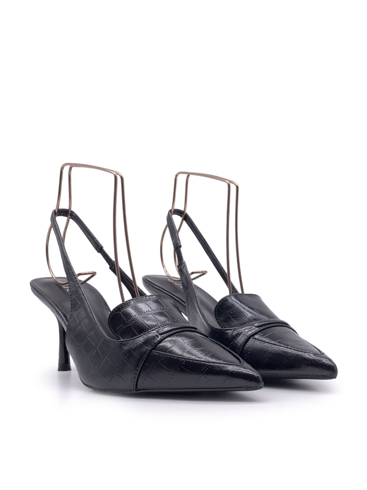 CLELIA - Decolletè in ecopelle stampa coccodrillo