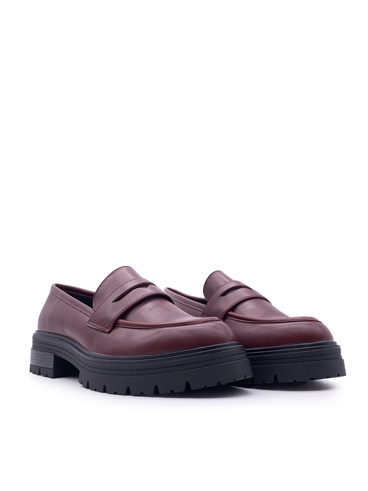 CONSUELO - Mocassini in ecopelle con fondo a carrarmato