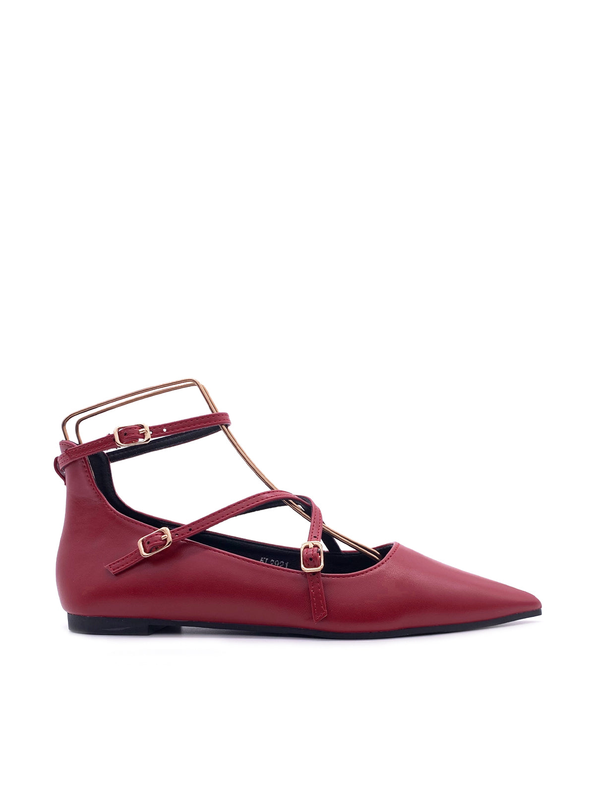 CRYSTAL - Ballerine in ecopelle con fascette