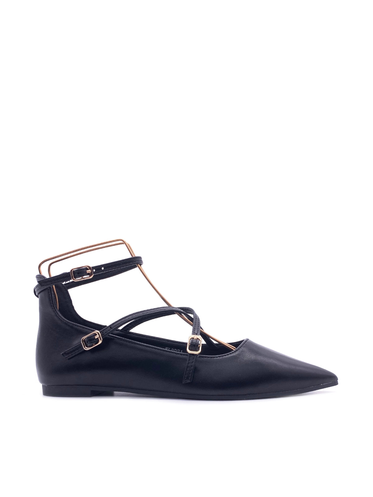 CRYSTAL - Ballerine in ecopelle con fascette