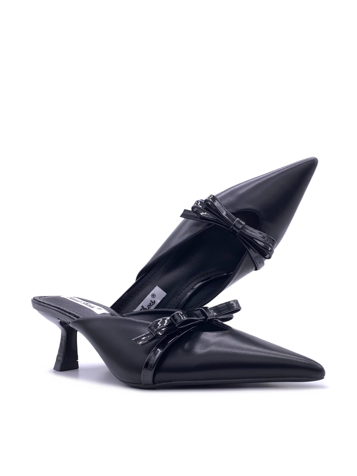 DAYANA - Sabot in ecopelle con fiocco