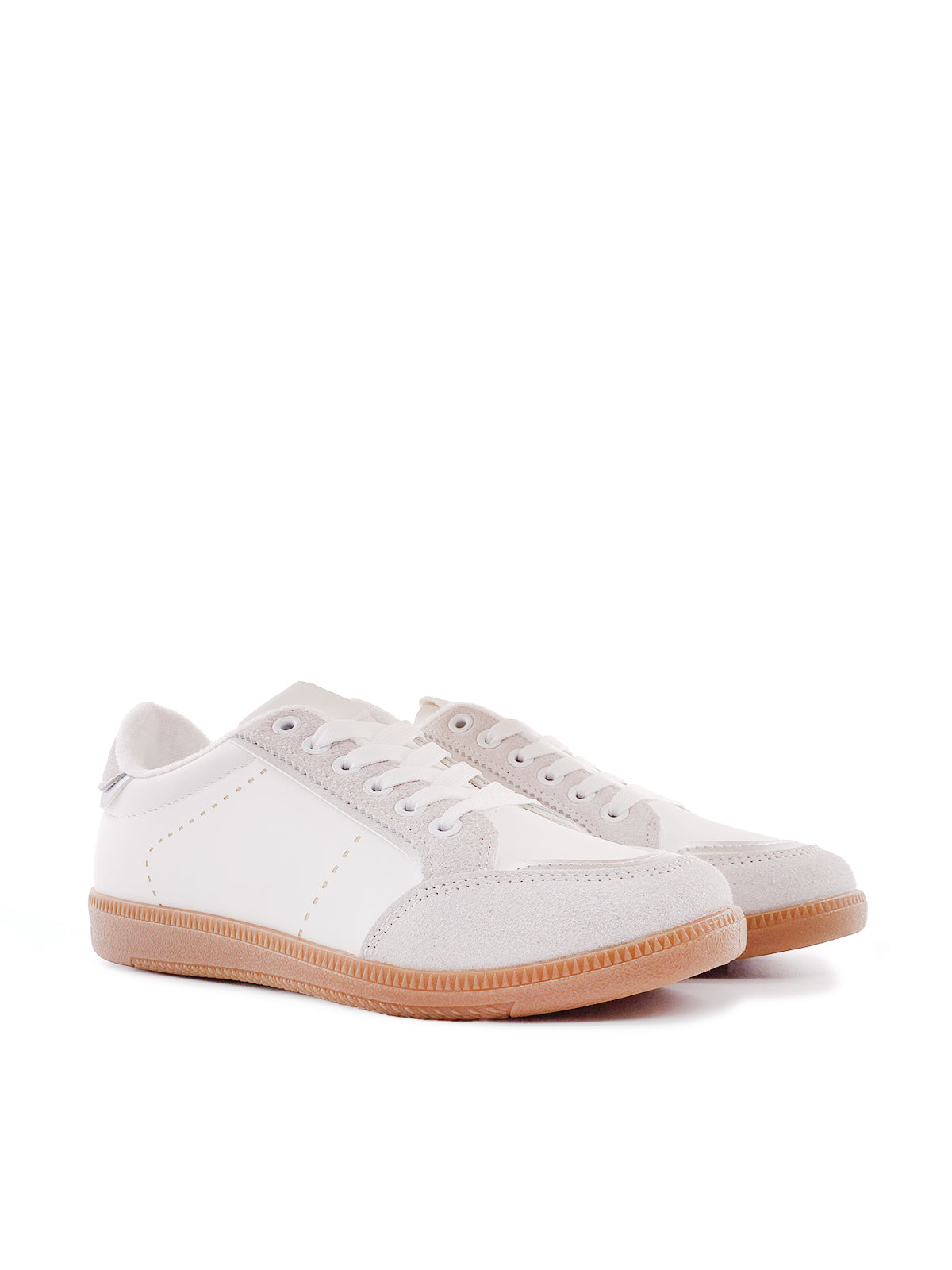 DELAILA - Sneakers in ecopelle e camoscio con stringhe