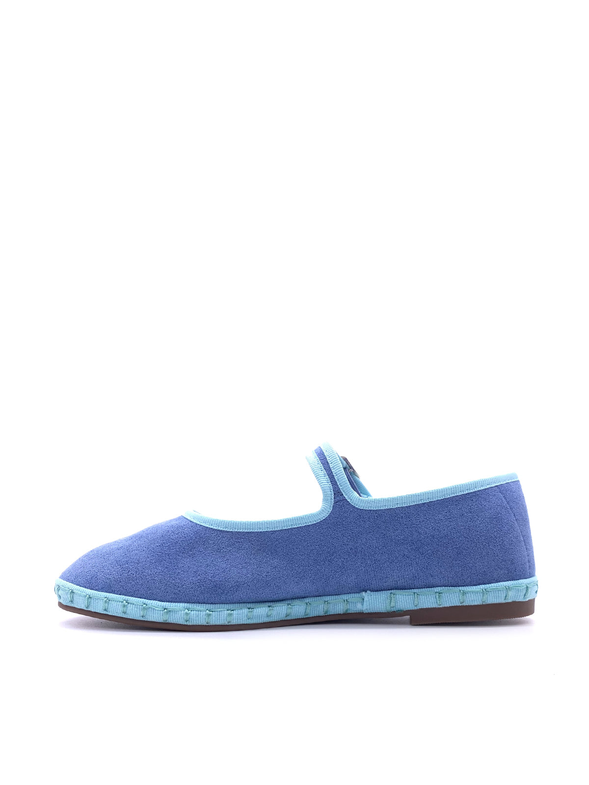 DELIA-Ballerine in ecocamoscio con fibbietta
