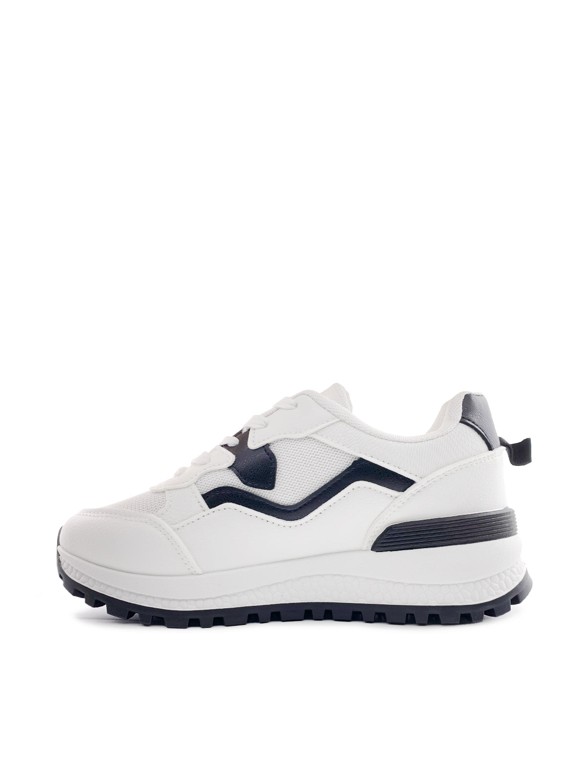 DEMETRA - Sneakers in ecopelle e tessuto con stringhe