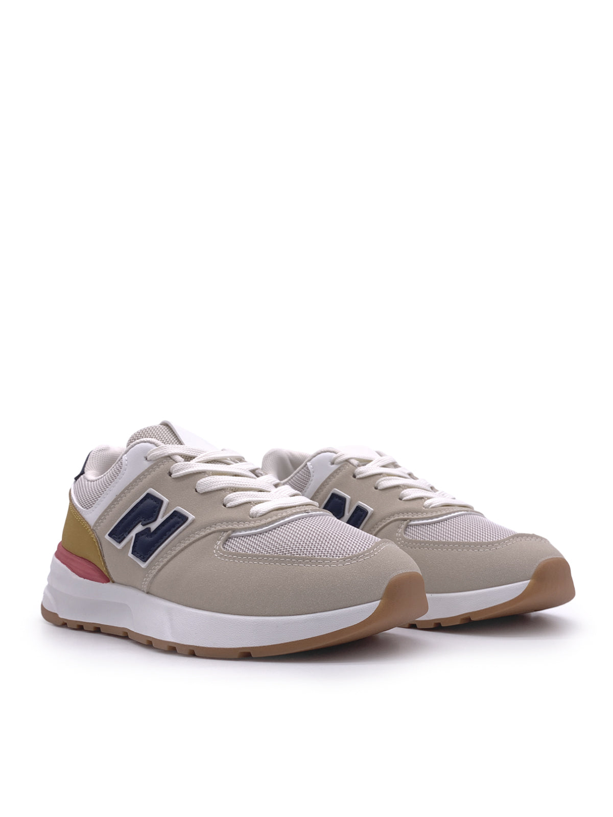 DIANE - Sneakers in camoscio e tessuto con stringhe