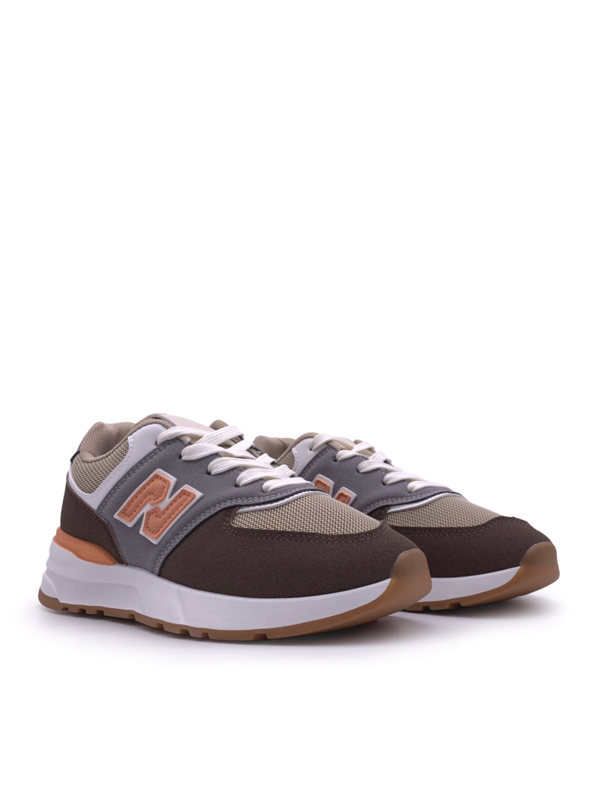 DIANE - Sneakers in camoscio e tessuto con stringhe