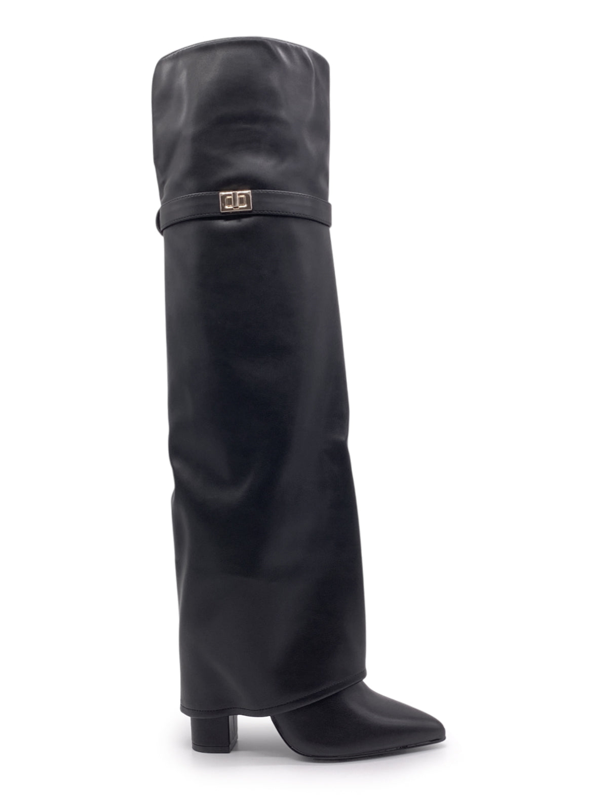 DOLORES - Stivali al ginocchio con risvolto e fibbia decorativa