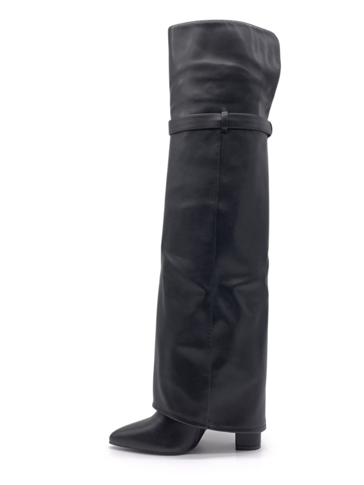 DOLORES - Stivali al ginocchio con risvolto e fibbia decorativa