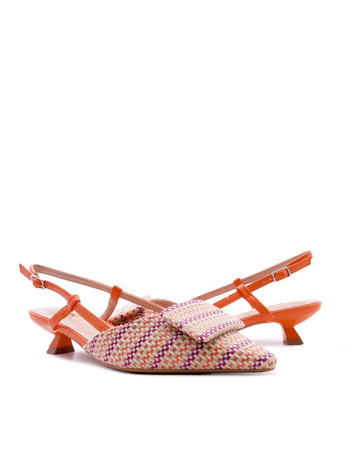 EMY - Decolletè Slingback in tessuto multicolor