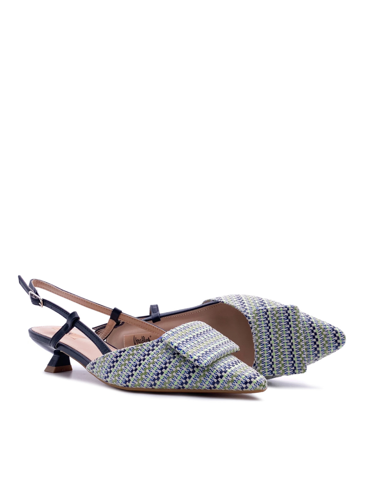 EMY - Decolletè Slingback in tessuto multicolor