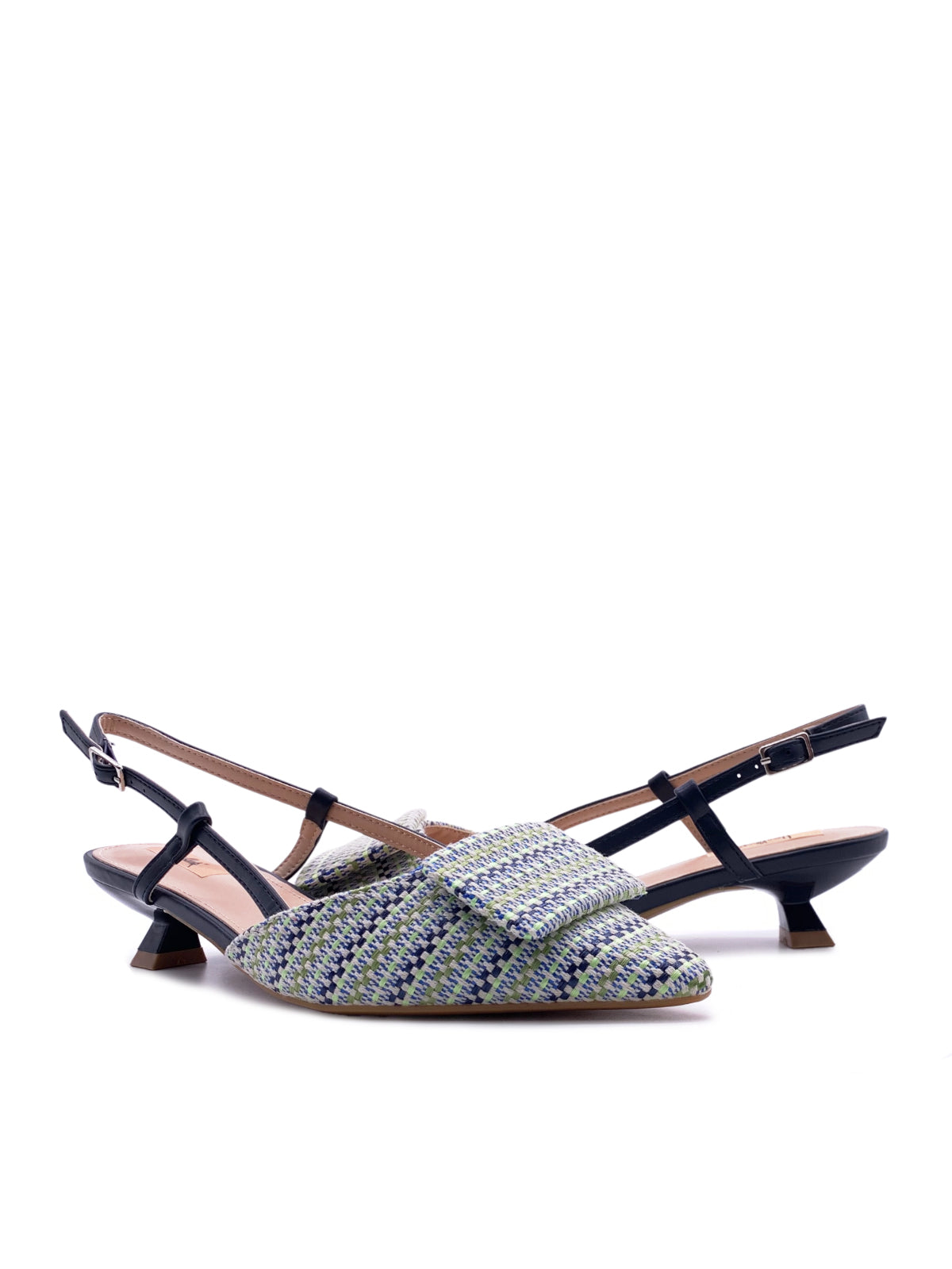 EMY - Decolletè Slingback in tessuto multicolor