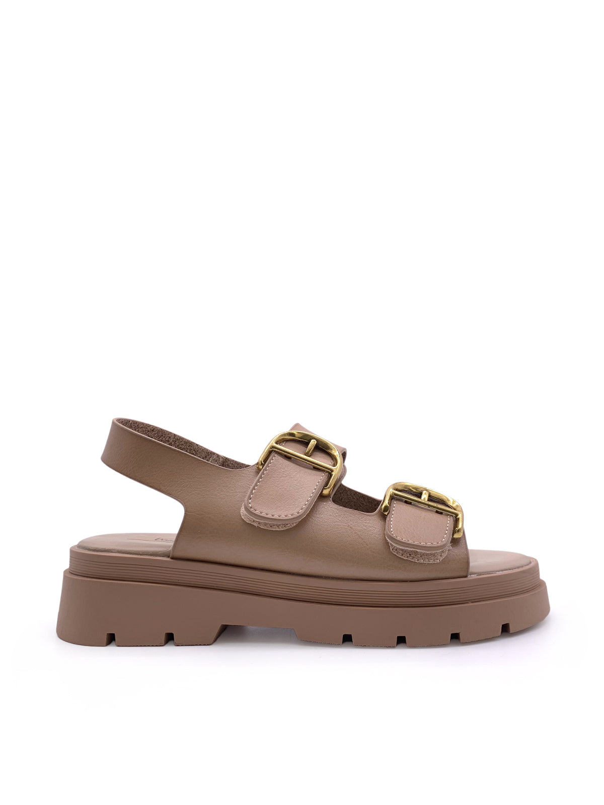 ESTER - Sandali in ecopelle con fibbie decorative e chiusura a strappo