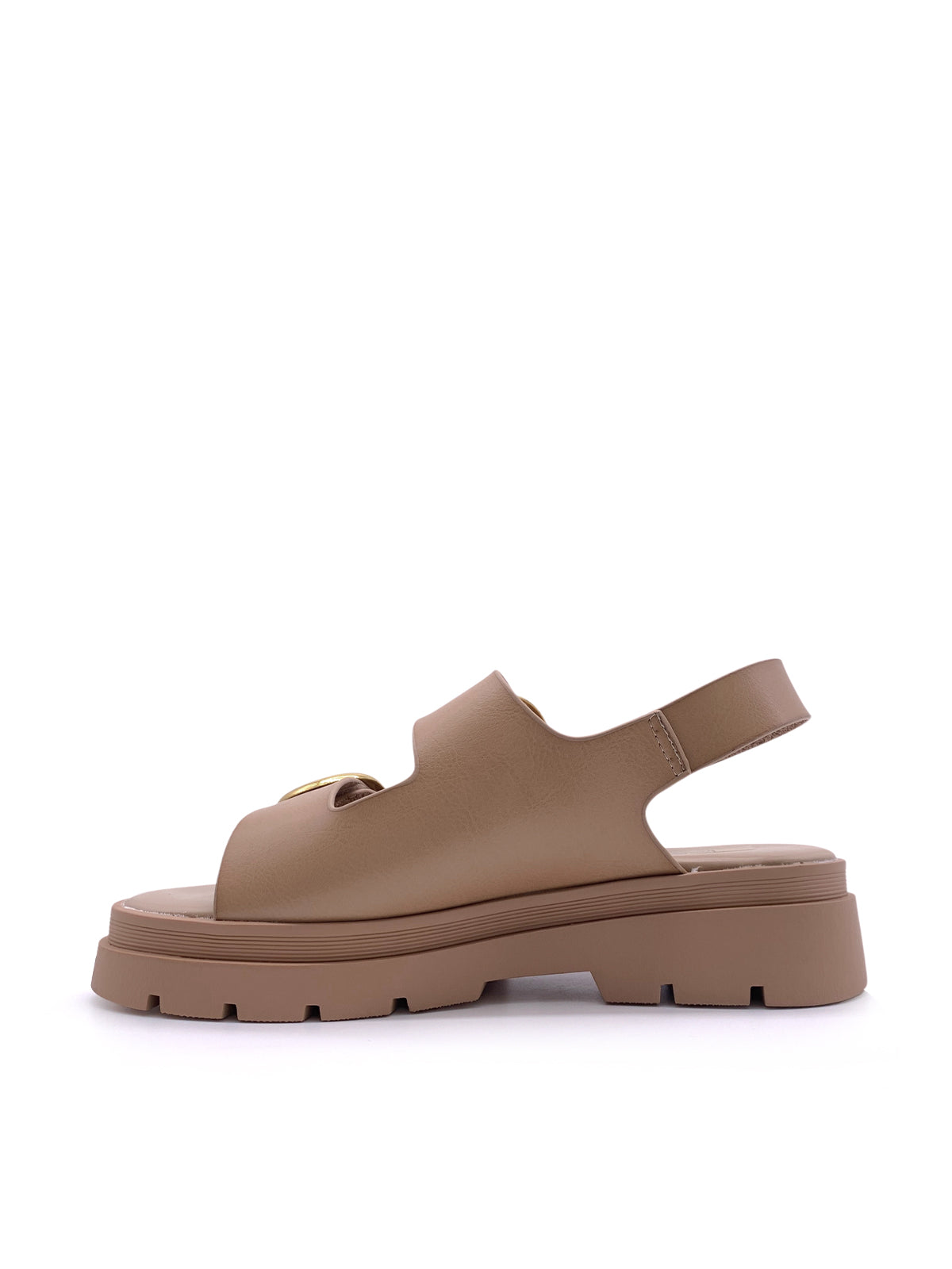 ESTER - Sandali in ecopelle con fibbie decorative e chiusura a strappo