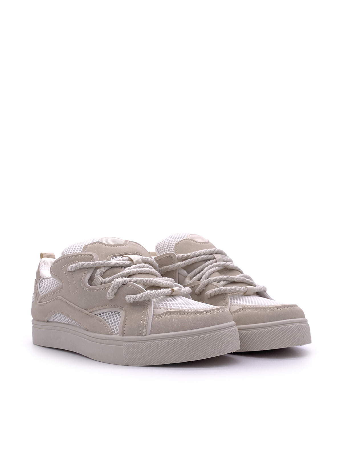 EUFEMIA - Sneakers in camoscio e tessuto con stringhe